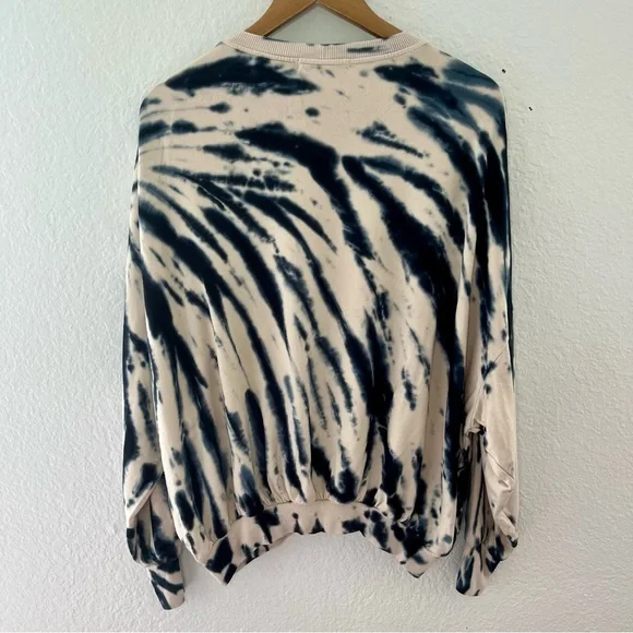 YOUNG FABULOUS & Broke JULIETTE TIE DYE OVERSIZED SWEATSHIRT SZ M BLUE SAFARI - Picture 9 of 11